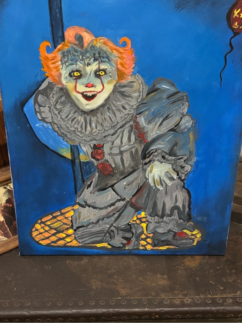 Hand-Painted pennywise Art Canvas - Unbranded